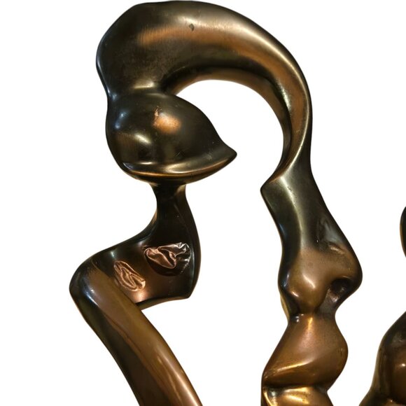 Abstract Modern Kiss Sculpture 15 inch AS IS Couple Love Home Decor - Picture 14 of 16